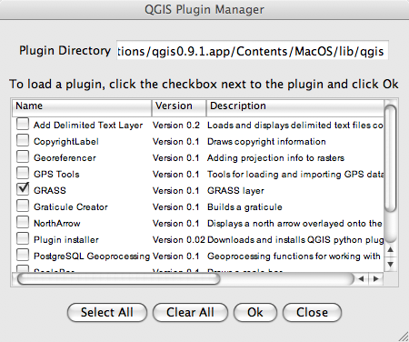 Fereastra QGIS Plugin Manager