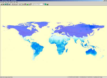 Datele în format GRID și vector încărcate în Global Mapper